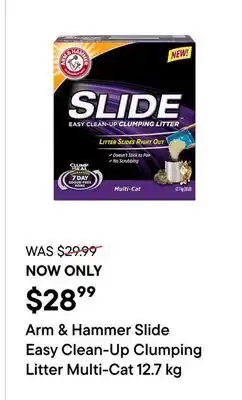 Petvalu Arm & Hammer Slide Easy Clean-Up Clumping Litter Multi-Cat offer