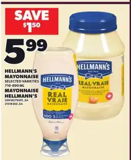 Independent Grocer HELLMANN'S MAYONNAISE, 710-890 ML offer