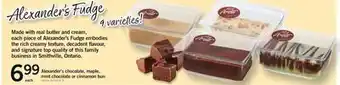 Fortinos ALEXANDER'S CHOCOLATE, MAPLE, MINT CHOCOLATE OR CINNAMON BUN offer