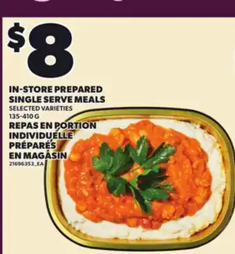 Independent Grocer IN-STORE PREPARED SINGLE SERVE MEALS, 135-410 G offer