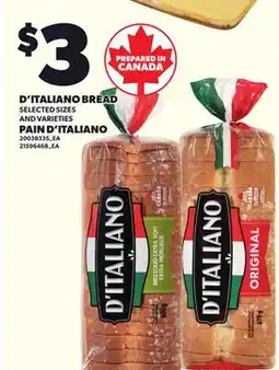 Independent Grocer D'ITALIANO BREAD offer