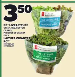 Independent Grocer PC LIVE LETTUCE GREEN, RED, BOSTON OR TRIO offer