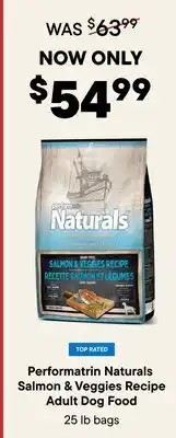 Petvalu Performatrin Naturals Salmon & Veggies Recipe Adult Dog Food offer