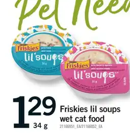 Fortinos FRISKIES LIL SOUPS WET CAT FOOD, 34 G offer