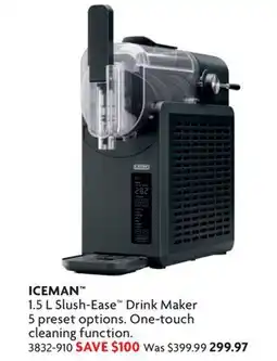 Home Hardware 1.5 L Slush-Ease Drink Maker 5 preset options offer