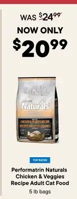 Petvalu Performatrin Naturals Chicken & Veggies Recipe Adult Cat Food offer
