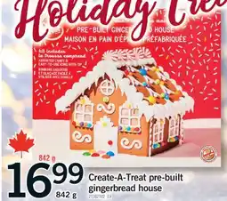 Fortinos CREATE-A-TREAT PRE-BUILT GINGERBREAD HOUSE, 842 G offer