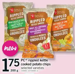 Fortinos PC RIPPLED KETTLE COOKED POTATO CHIPS, 200 G offer