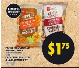 Independent Grocer PC KETTLE COOKED POTATO CHIPS, 200 G offer