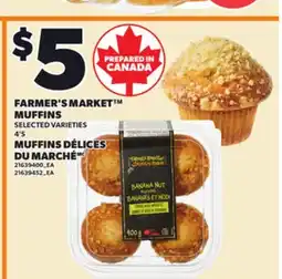 Independent Grocer FARMER'S MARKET MUFFINS, 4'S offer