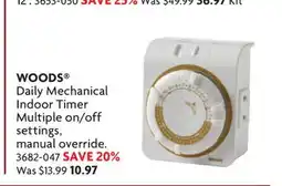 Home Hardware WOODS Daily Mechanical Indoor Timer offer