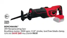 Home Hardware 20V Reciprocating Saw Brushless motor offer