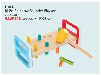 Home Hardware 10 Pc. Rainbow Pounder Playset offer