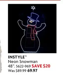 Home Hardware INSTYLE Neon Snowman offer