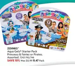 Home Hardware ZOINKS Aqua Gela Starter Pack Princessz & Fairiez or Piratez Assorted offer
