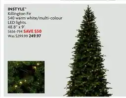 Home Hardware Killington Fir 540 warm white/multi-colour LED lights offer