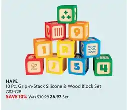 Home Hardware 10 Pc. Grip-n-Stack Silicone & Wood Block Set offer