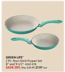 Home Hardware GREEN LIFE 2 Pc. Non-Stick Frypan Set offer
