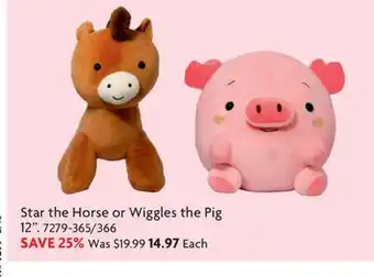 Home Hardware Star the Horse or Wiggles the Pig 12 offer