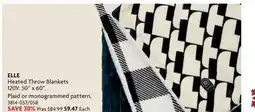 Home Hardware ELLE Heated Throw Blankets offer