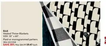 Home Hardware ELLE Heated Throw Blankets offer