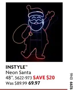 Home Hardware Neon Santa 48 offer