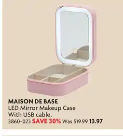 Home Hardware LED Mirror Makeup Case With USB cable offer