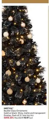 Home Hardware INSTYLE Bauble Glass Ornaments offer