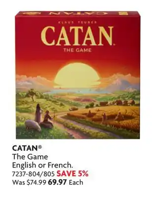 Home Hardware CATAN The Game English or French offer