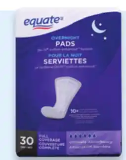 Walmart Equate incontinence products offer