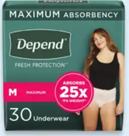 Walmart Depend incontinence products offer