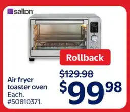 Walmart Salton Air fryer toaster oven offer