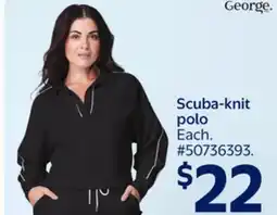 Walmart Scuba-knit polo offer
