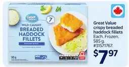 Walmart Great Value crispy breaded haddock fillets offer