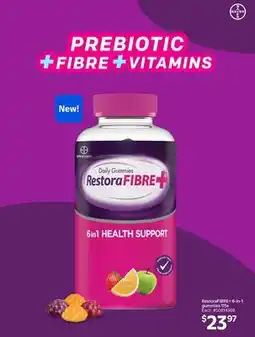 Walmart RestoraFIBRE+ 6-in-1 gummies 115s offer