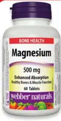 Walmart Webber Naturals magnesium 60s or vitamin D3 260s offer