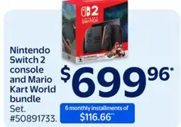 Walmart Nintendo Switch 2 console and Mario Kart World bundle offer
