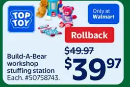 Walmart Build-A-Bear Workshop Stuffing Station offer