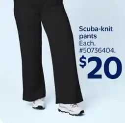 Walmart Scuba-knit pants offer