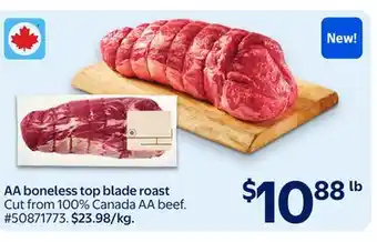 Walmart AA Boneless top blade roast offer