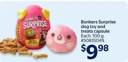 Walmart Bonkers Surprise dog toy and treats capsule offer