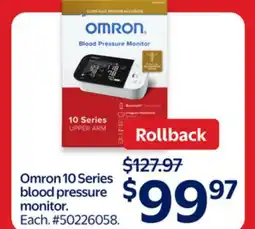 Walmart Omron 10 Series blood pressure monitor offer