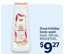 Walmart Dove holiday body wash offer