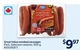 Walmart Great Value smoked sausages offer