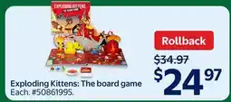 Walmart Exploding Kittens: The board game offer