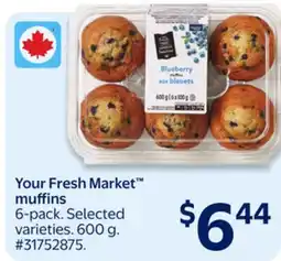 Walmart Your Fresh Market muffins offer