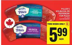 Food Basics PILLER'S KOLBASSA OR PEPPERONI FOR PIZZA offer