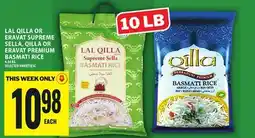 Food Basics LAL QILLA OR ERAVAT SUPREME SELLA, QILLA OR ERAVAT PREMIUM BASMATI RICE offer