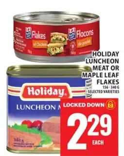 Food Basics HOLIDAY LUNCHEON MEAT OR MAPLE LEAF FLAKES offer
