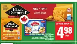 Food Basics BLACK DIAMOND CHEESE, SHREDS OR GALBANI MOZZARELLA offer